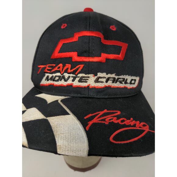 Race Day Chevy Team Monte Carlo Racing Hat Snapback OSFM Black Embroidered Logo - Picture 3 of 10